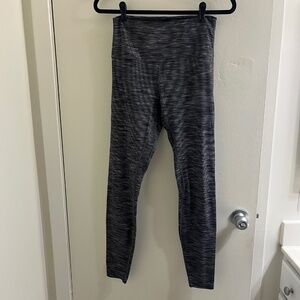 Lululemon Striped Align Pant 28" in Dark Carbon Ice Grey